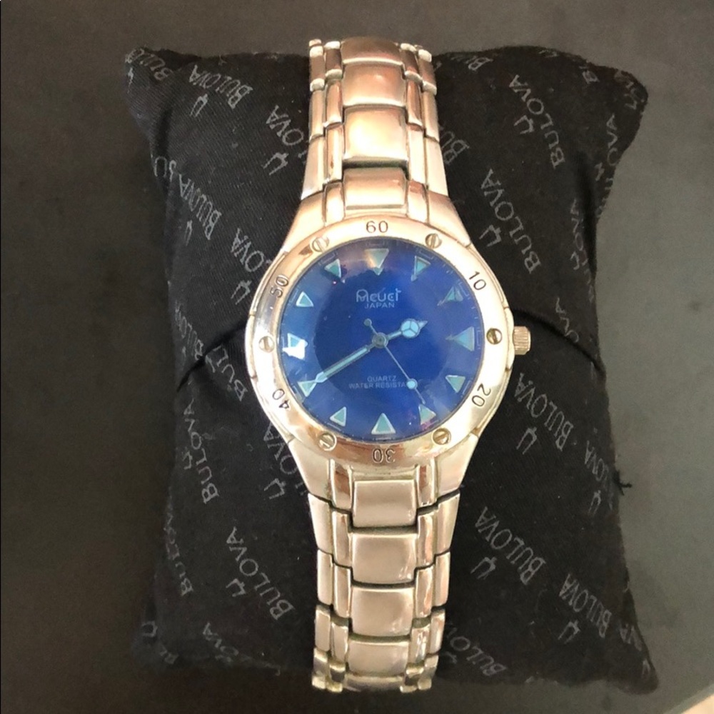 Mens Acuet Deep Sapphire Blue Dial Watch